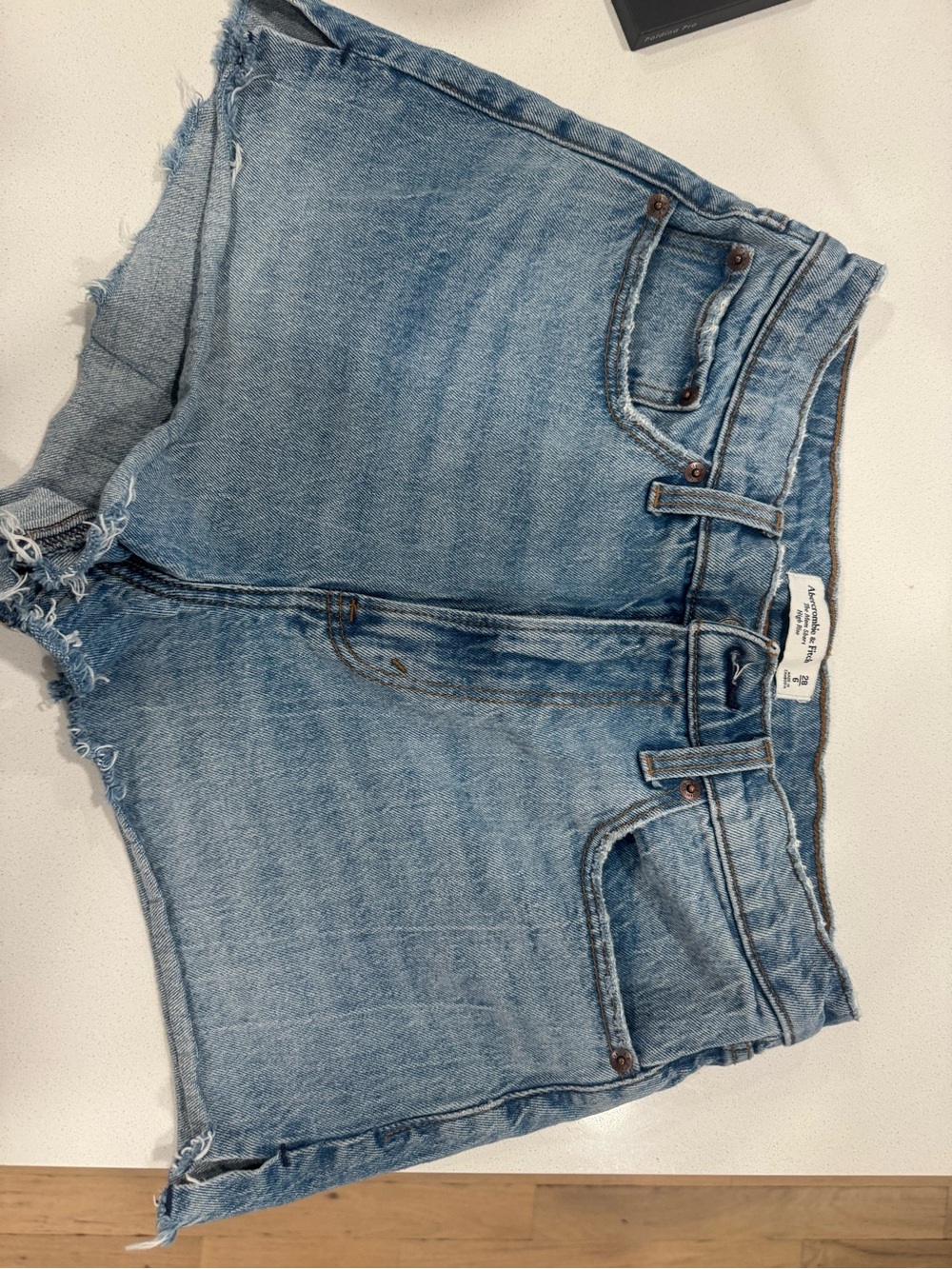 Abercrombie & Fitch Light Wash Denim Cutoff Shorts